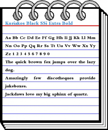 Kuriakos Black SSi Font