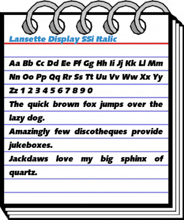 Lansette Display SSi Font