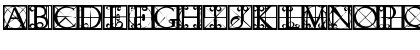 CapsRandomishBricks Regular Font