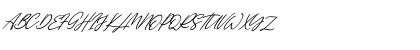 Single Signature Tilted Regular Font