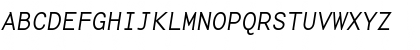 BaseMonoWideThinItalic Italic Font