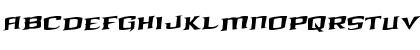 Kreature Kombat Staggered Rotalic Italic Font