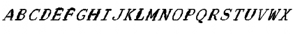 FZ DIGITAL 1 MANGLED ITALIC Normal Font