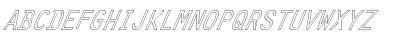 FZ DIGITAL 4 HOLLOW ITALIC Normal Font