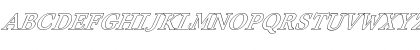 FZ ROMAN 28 HOLLOW ITALIC Normal Font