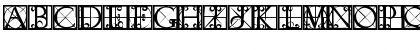 CapsRandomishBricks Regular Font