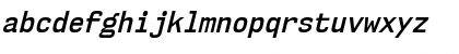 NK57 Monospace Semi-Condensed SemiBold Italic Font