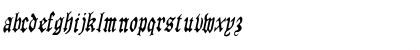 Manuscript-Condensed Italic Font