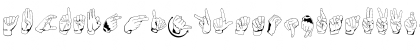 ASL Hands By Frank Regular Font