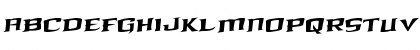 Kreature Kombat Staggered Rotalic Italic Font