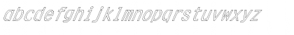 FZ DIGITAL 4 HOLLOW ITALIC Normal Font