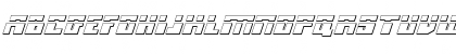 Micronian Laser 3D Italic Italic Font