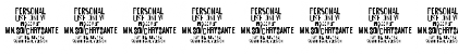 Chrysante PERSONAL USE Bold Font