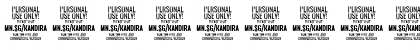 Kandira PERSONAL Bold Italic Font