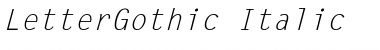 LetterGothic Italic
