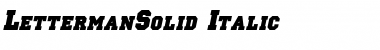 LettermanSolid Italic Font