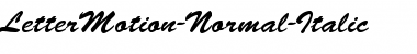 LetterMotion-Normal-Italic Font