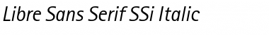 Libre Sans Serif SSi Italic