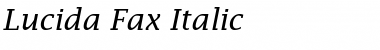 Lucida Fax Italic Font
