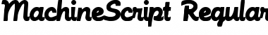 MachineScript Font