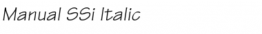 Manual SSi Italic Font