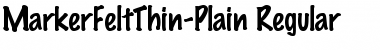 MarkerFeltThin-Plain Font