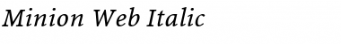 Minion Web Italic Font