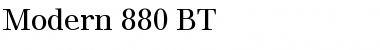 Modern880 BT Roman Font