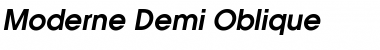 Moderne Demi Oblique Font
