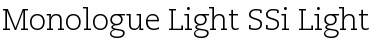 Monologue Light SSi Font