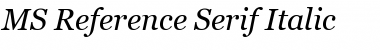 MS Reference Serif Italic Font