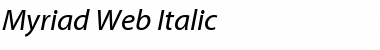 Myriad Web Italic Font
