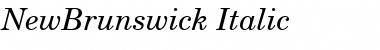NewBrunswick Italic Font