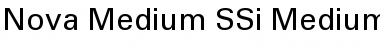 Nova Medium SSi Medium Font