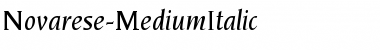 Novarese-MediumItalic Font