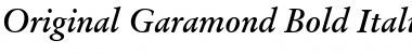 OrigGarmnd BT Bold Italic Font