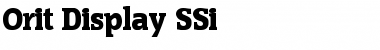 Orit Display SSi Font