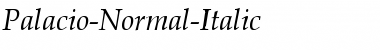 Palacio-Normal-Italic Font