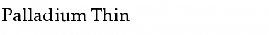Palatino-Thin Regular Font