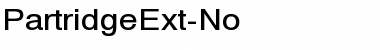 PartridgeExt-No Regular Font
