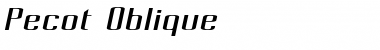 Pecot Oblique Font