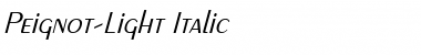 Peignot-Light Italic Font