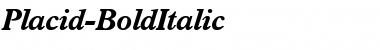 Placid BoldItalic Font