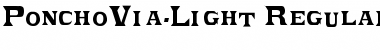 PonchoVia-Light Font
