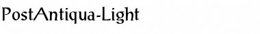 PostAntiqua-Light Font