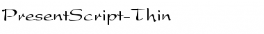 PresentScript-Thin Font