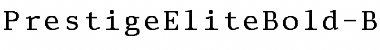 PrestigeEliteBold-Bold Regular Font