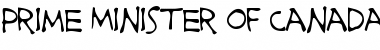 Prime Minister of Canada Font