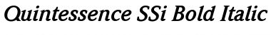 Quintessence SSi Bold Italic Font