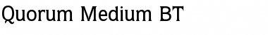 Quorum Md BT Medium Font